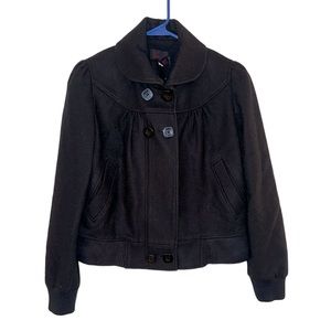 Women’s Black Via Girly/Feminine Super Warm Collared Coat. Dry Clean. Size S.